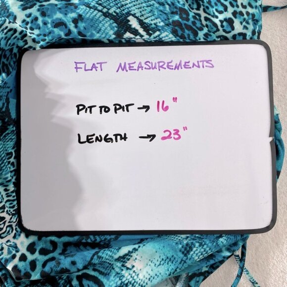 5/$25 Christina Blue Animal Print Tankini Bikini Top Swim Top 12 - Picture 5 of 11